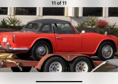 Triumph TR 4. Red. For restauration